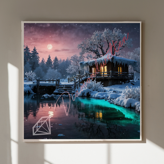 Diamond Painting Bild an der Wand